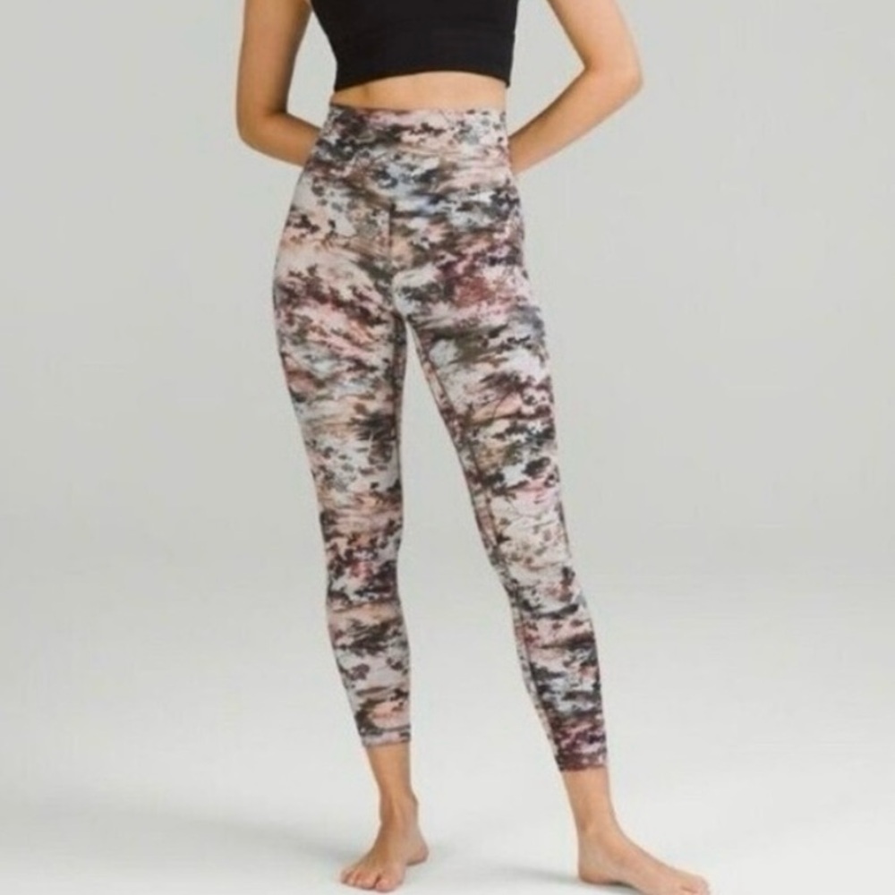 Lululemon align high rise pant leggings 6 future utopia 28” tree blossom pattern